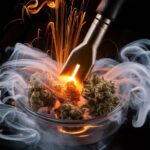 poker cards smoke fire