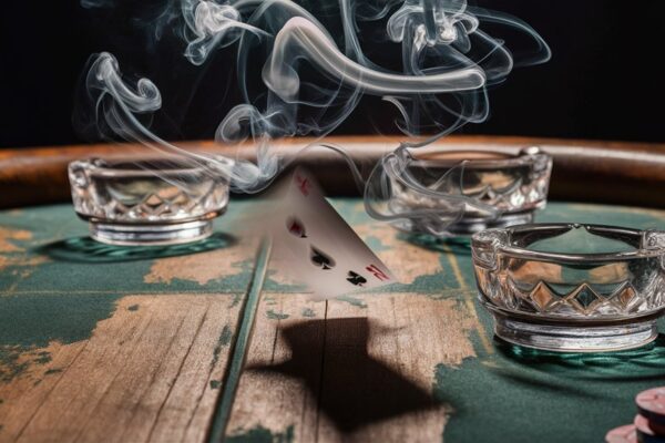 poker moves through smoke