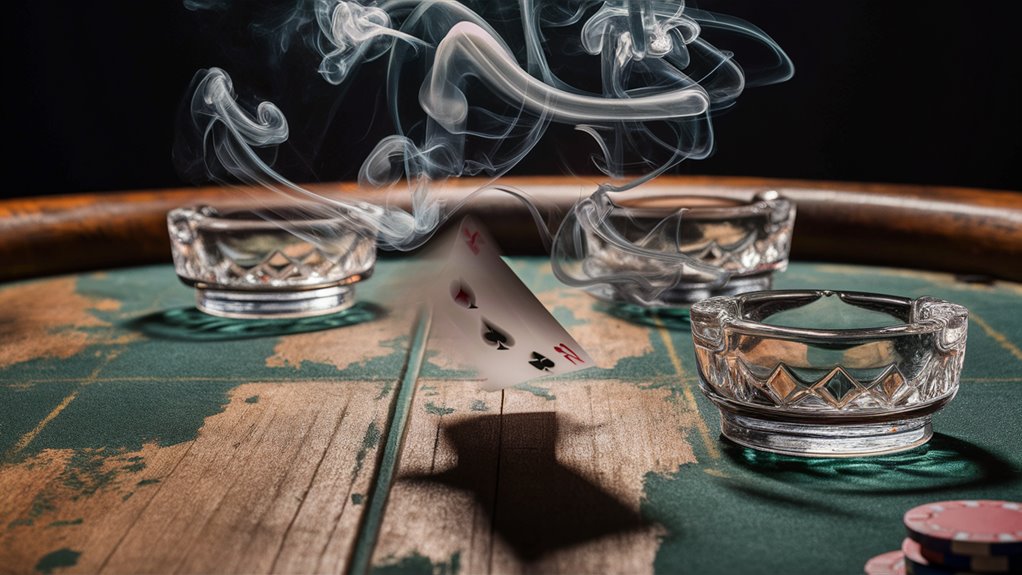poker moves through smoke